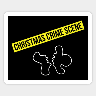 Christmas gingerbread man crime scene Magnet